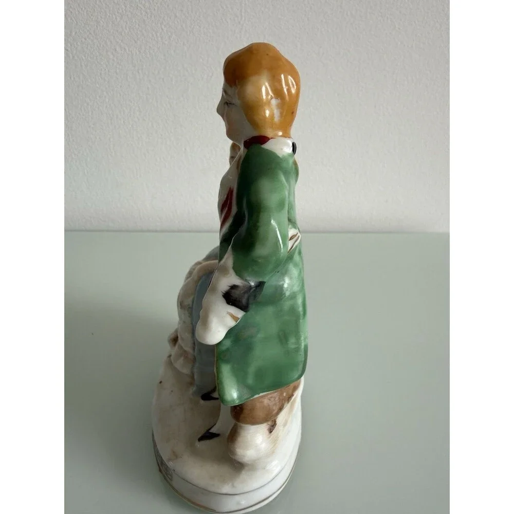 ✿ Vintage Japan Porcelain Figurine Couple 1940s–1950s Hand Painted Romantic